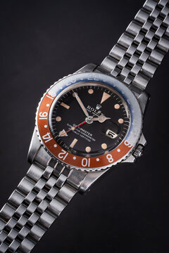 Rolex watch, GMT-Master model, reference 1675, originally developed in collaboration with Pan American World Airways for airline pilots. Milan, Italy, July 20, 2026