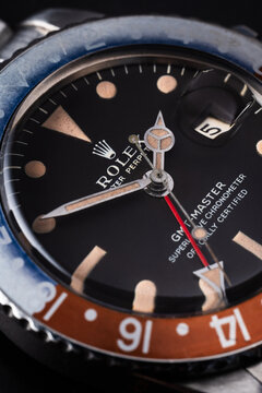 Rolex watch, GMT-Master model, reference 1675, originally developed in collaboration with Pan American World Airways for airline pilots. Milan, Italy, July 20, 2026