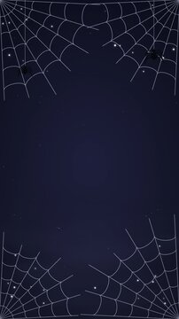 Halloween Silver Cobweb Frame Background for Spooky Titles