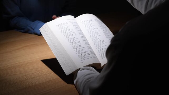 本を読み聞かせる男性　マインドコントロール