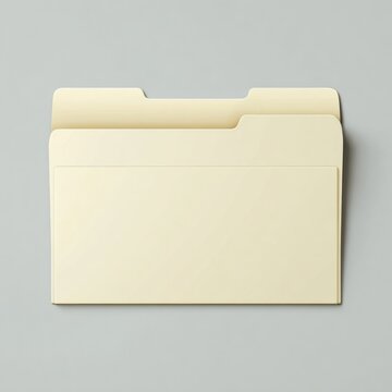 Minimal beige file folder icon isolated on a light gray background