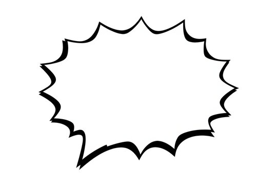 Wide empty comic caption with sharp uneven outline