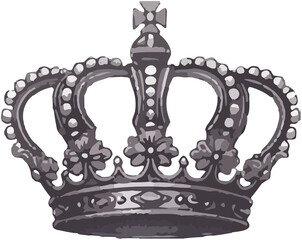 Luxury Golden Crown with Pearls for Royal and Wedding in high resolution png © stock image library