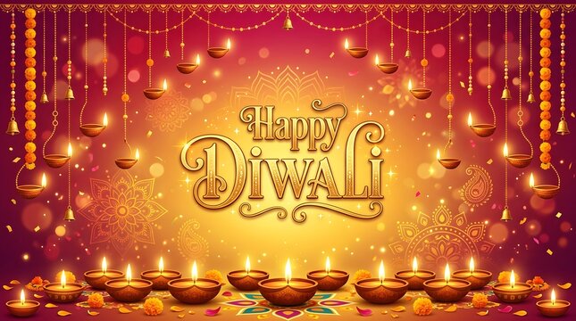 Celebrating the festival of lights a radiant and joyful happy diwali spreading warmth and happiness to all