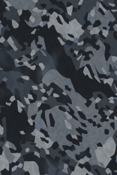 Digital camouflage pattern with irregular shapes
