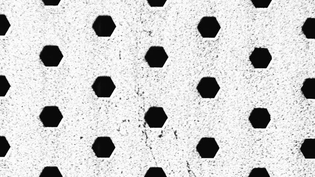 Hexagonal pattern on textured background