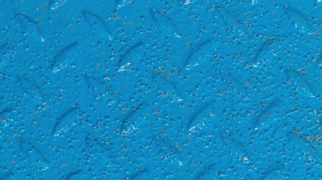 Blue diamond plate metal texture background
