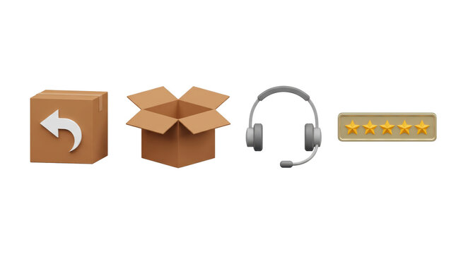 Return package process with headset and star ratings  