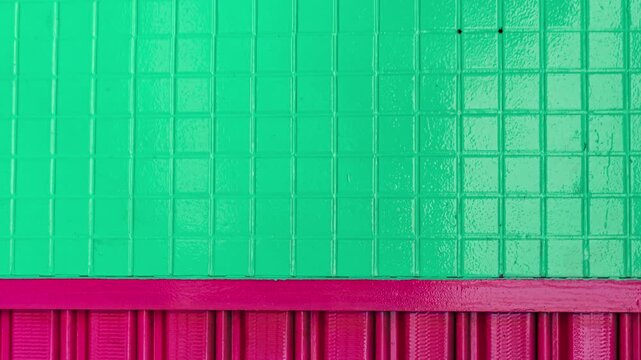 Abstract pattern of vibrant pink and green textures