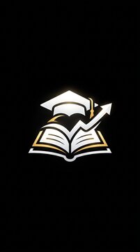 Open Book on Black Background for Education, Learning, Reading, Literature and Knowledge Concept