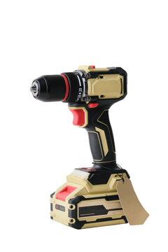 rechargeable electric screwdriver isolated on a white background