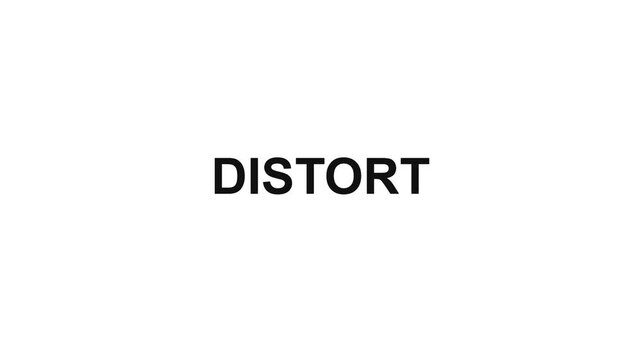 Minimalist black distort typography grid on white background