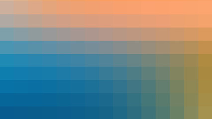 Modern pixel art gradient background featuring a smooth color transition from warm orange to deep ocean blue creating a striking contrast for contemporary digital design and branding © Sumon