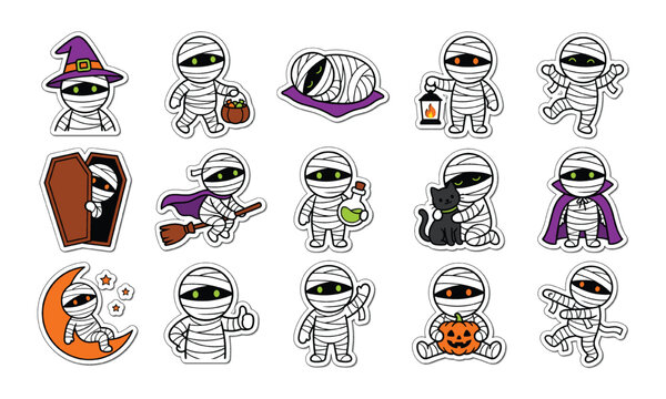 A delightful collection of halloween themed stormtrooper stickers perfect for adding a spooky and fun touch to your messages and crafts