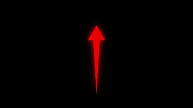 animated thin arrow set with arrowheads and alpha channel. glowing with arrow Motion Graphics, Minimalist Vertical Arrow 4k Animation...