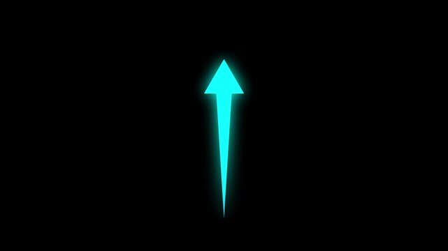 animated thin arrow set with arrowheads and alpha channel. glowing with arrow Motion Graphics, Minimalist Vertical Arrow 4k Animation...