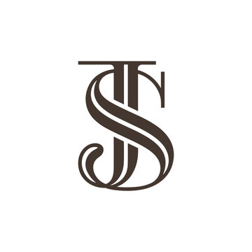 Elegant monogram logo featuring intertwined letters j and s in a sophisticated serif style