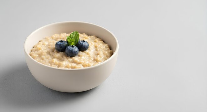 Minimalist Oatmeal Porridge Bowl Healthy Food Series