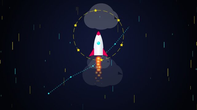rocket in space