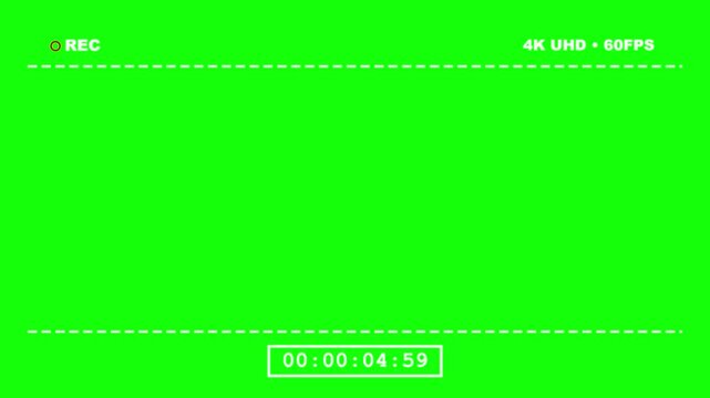Dashcam Recording HUD Green Screen Overlay
