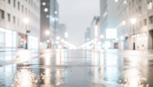 雨の夜の街
