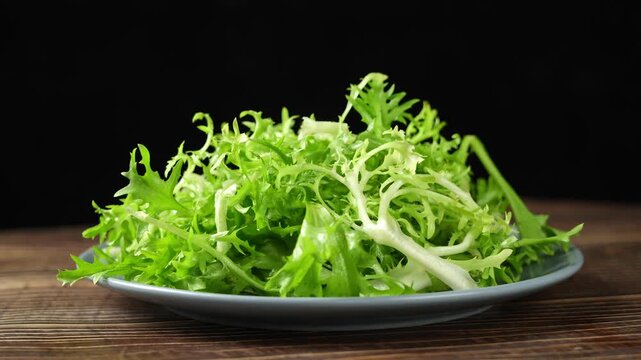 closeup of fresh endive vegetable