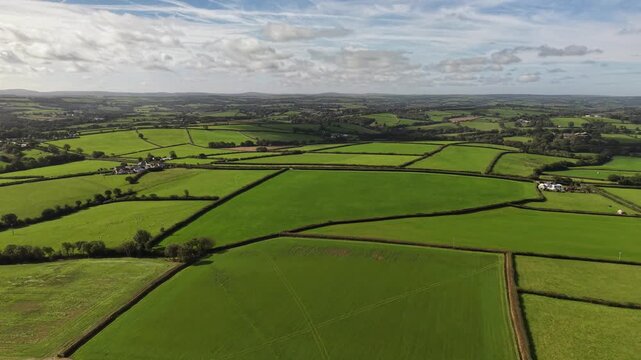 Farmlands in the Devon and Cornish countryside