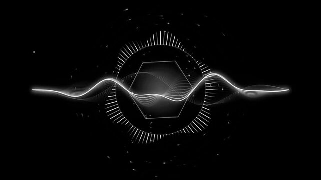 Audio Waveform Visualization Abstract Digital Background