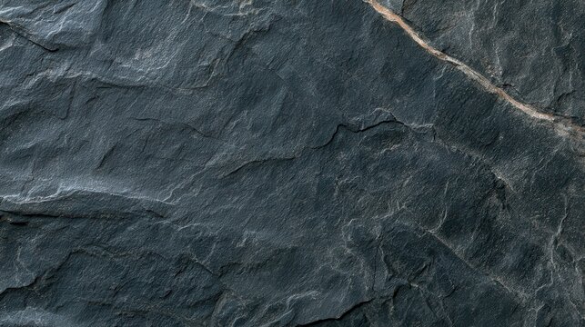 Dark gray slate stone texture with a single thin horizontal cream colored mineral seam