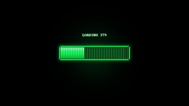 Loading Progress Bar Digital Animation Graphic