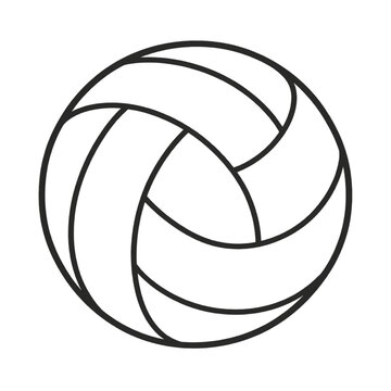Generic volleyball monoline illustration