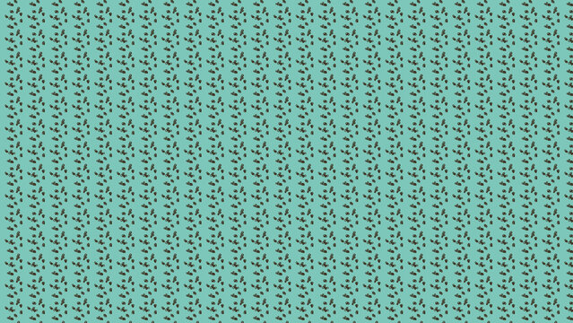 Seamless pattern of small dark green organic speckles on a light mint green background, for textile and, digital wallpaper applications