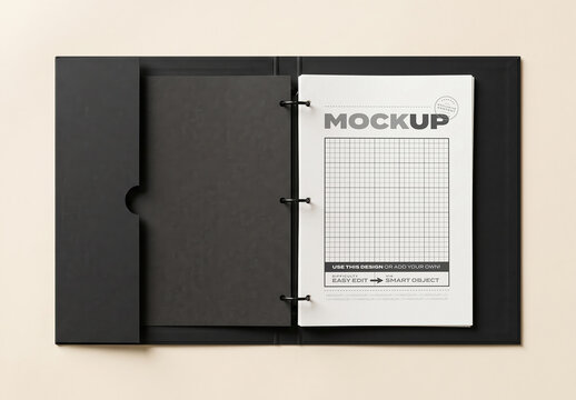 Open Presentation Folder Page Mockup
