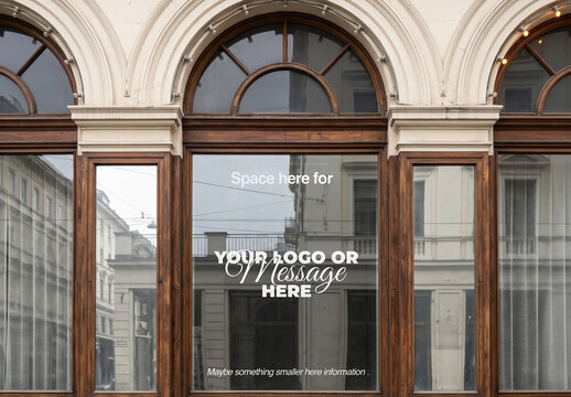 Urban Storefront Window Facade Mockup