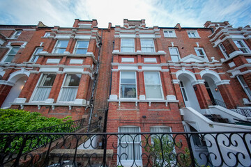 Victorian Red Brick Terraced Houses in London Camden © Izanbar photos