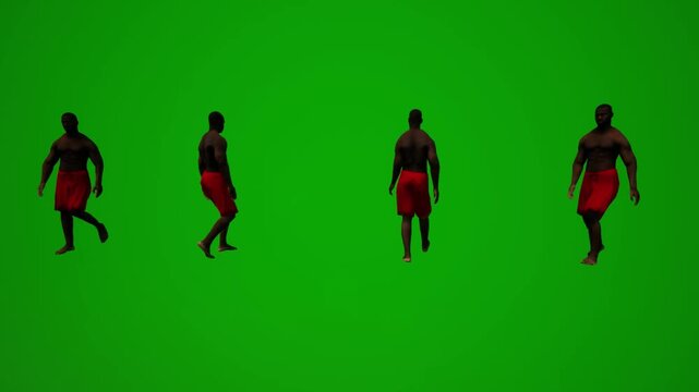Casual pedestrians walking across chroma key green screen background, crowd pack #136
