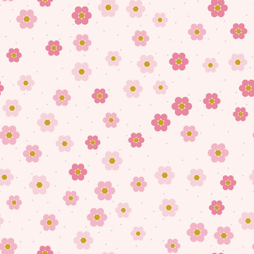 Seamless pink floral pattern for Mothers Day