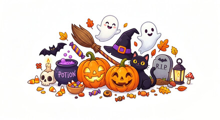 Fototapeta premium halloween party background