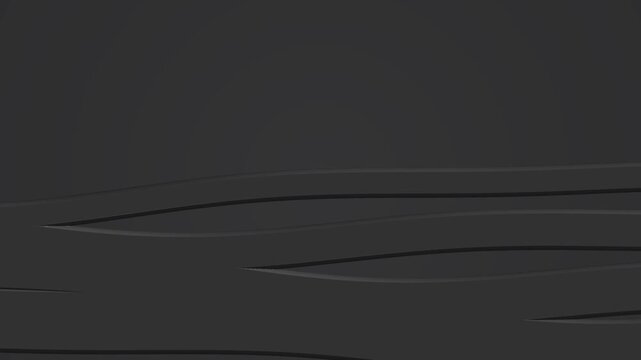Abstract dark grey minimalist wave lines animation motion background loop