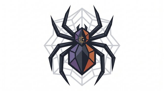 spider Vector Illustration on Isolated Background Halloween  