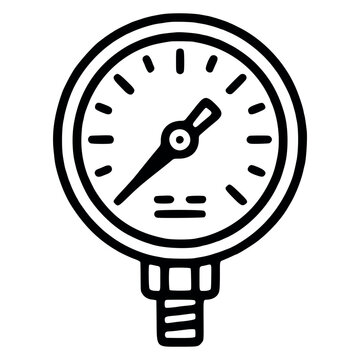 Pressure gauge meter vector icon