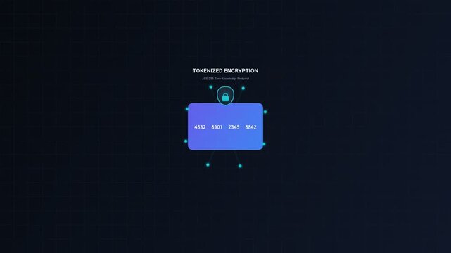 Tokenized Credit Card Payment Security Animation