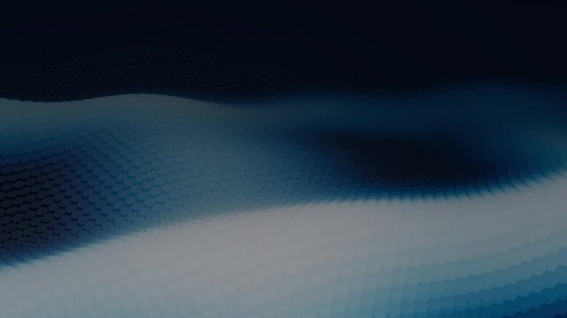 Abstract blue digital wave animation background with flowing particle mesh loop