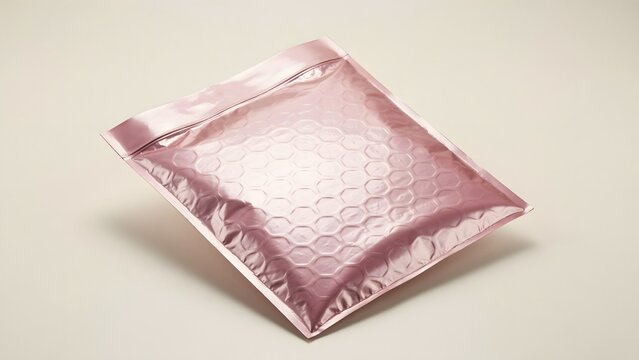 Pink Metallic Bubble Mailer Envelope for Shipping and Packaging Supplies
