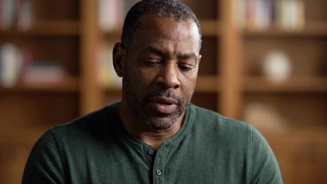 Gambling addiction story shared by an African American man discussing his experiences in a candid moment