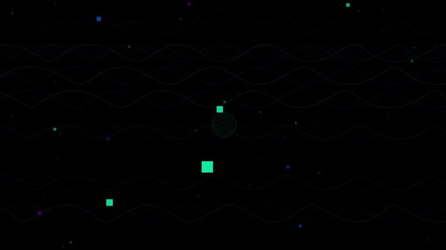 Digital DNA Helix Flow Animation , Futuristic, Biotechnology and Genetic Code Background Loop.