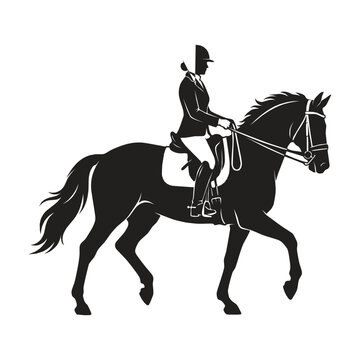 Equestrian silhouettes melbourne cup horse racing event
