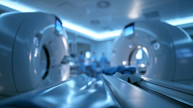 Modern MRI CT Scanner in Hospital Radiology Department