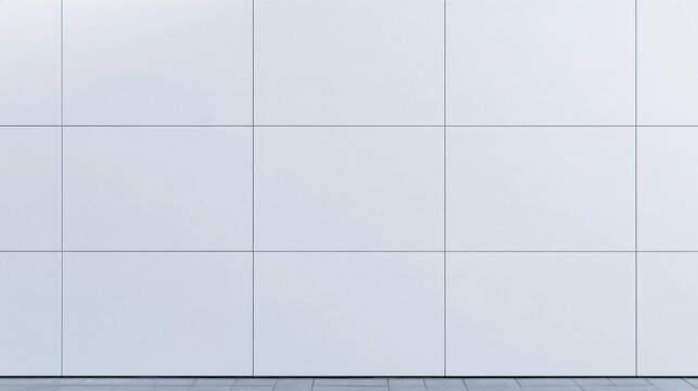 Clean White Architectural Wall Panels with Copy Space