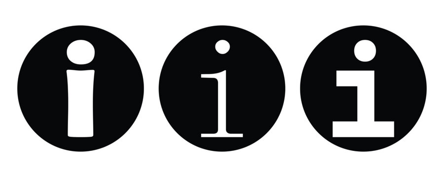 Information icon in flat style. Basic vector symbol illustration. Information, icon set featuring info button vector illustration.